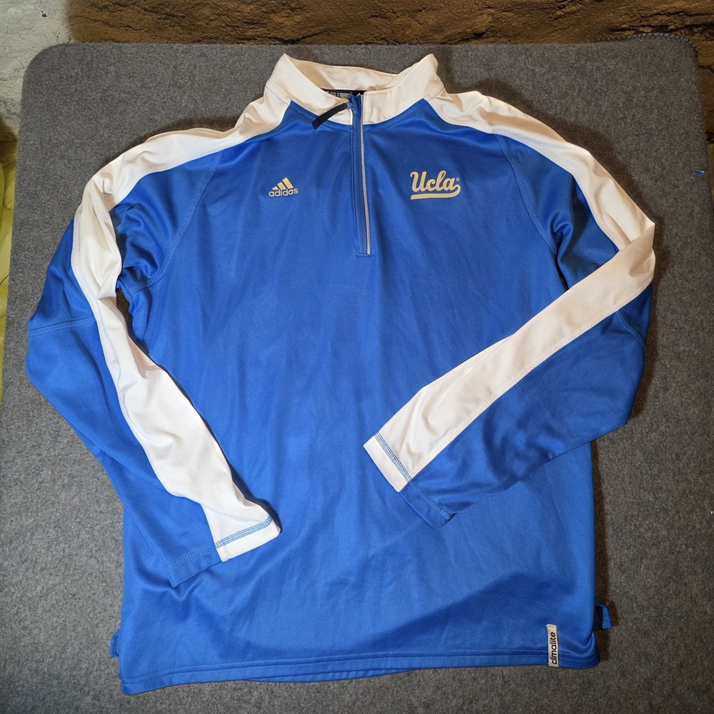 Adidas UCLA Bruins 1/4-zip pullover jacket Large O1